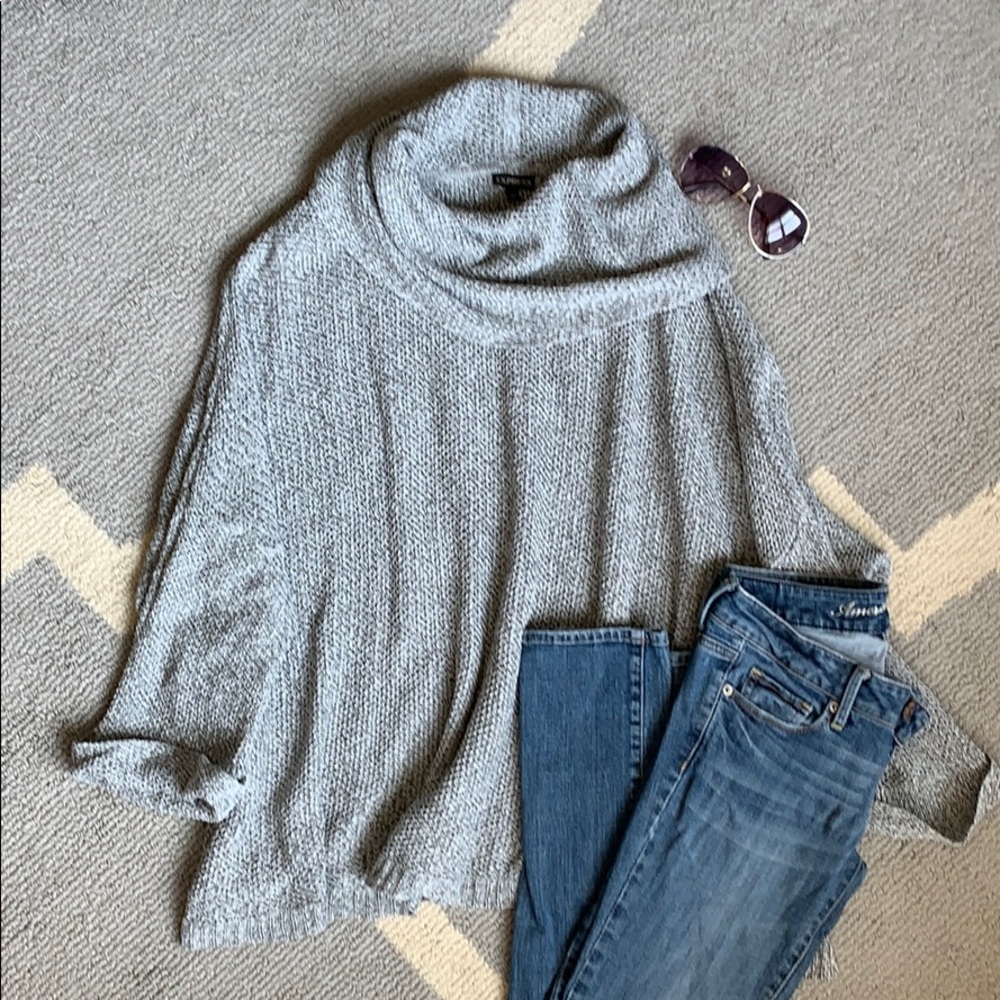 Express Gray Batwing sweater